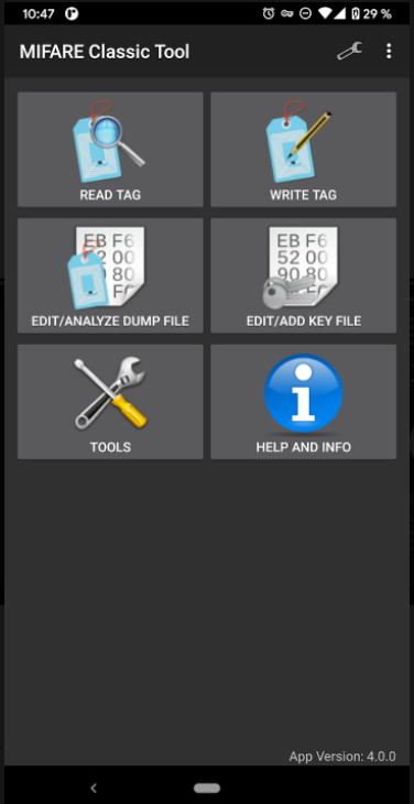 MIFARE Classic Tool复制加密门禁卡 v4.2.3