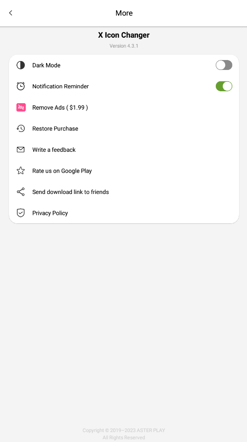 X Icon Changer app v4.5.0