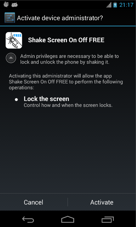 摇动亮屏软件(Shake Screen On Off FREE) v4.1